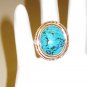 RG092       Turquoise Ring in Sterling Silver, Size 8