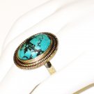 RG093       Turquoise Ring in Sterling Silver, Size 8