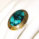 RG099       Turquoise Ring in Sterling Silver, Size 8
