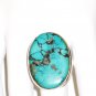 RG102       Turquoise Ring in Sterling Silver, Size 8