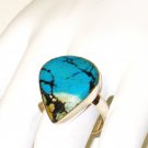 RG117       Turquoise Ring in Sterling Silver, Size 8