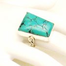 RG127       Turquoise Ring in Sterling Silver, Size 8