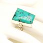 RG127       Turquoise Ring in Sterling Silver, Size 8