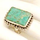 RG130       Turquoise Ring in Sterling Silver, Size 8