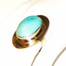 RG133       Turquoise Ring in Sterling Silver, Size 8