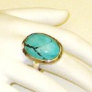 RG136       Turquoise Ring in Sterling Silver, Size 8