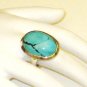 RG136       Turquoise Ring in Sterling Silver, Size 8