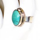 RG091       Turquoise Ring in Sterling Silver, Size 9