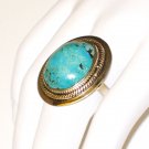 RG094       Turquoise Ring in Sterling Silver, Size 9