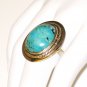RG094       Turquoise Ring in Sterling Silver, Size 9