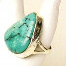 RG118       Turquoise Ring in Sterling Silver, Size 9