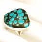 RG129       Turquoise Ring in Sterling Silver, Size 9