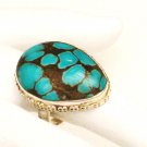 RG180       Turquoise Ring in Sterling Silver, Size 5