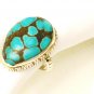 RG180       Turquoise Ring in Sterling Silver, Size 5