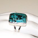 RG139       Turquoise Ring in Sterling Silver, Size 7