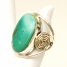 RG140       Turquoise Ring in Sterling Silver, Size 7