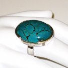 RG141       Turquoise Ring in Sterling Silver, Size 7