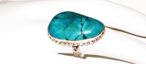 RG142       Turquoise Ring in Sterling Silver, Size 7