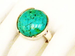 RG151       Turquoise Ring in Sterling Silver, Size 7