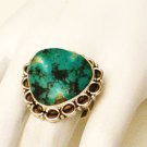 RG155       Turquoise Ring in Sterling Silver, Size 7