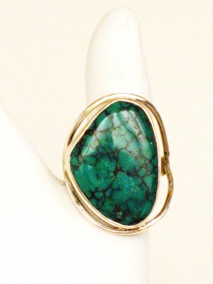 RG159       Turquoise Ring in Sterling Silver, Size 7