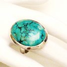 RG162       Turquoise Ring in Sterling Silver, Size 7