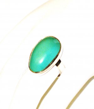 RG163       Turquoise Ring in Sterling Silver, Size 7