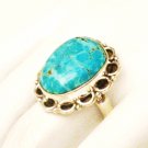 RG164       Turquoise Ring in Sterling Silver, Size 7