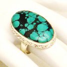 RG165       Turquoise Ring in Sterling Silver, Size 7