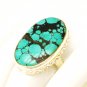 RG165       Turquoise Ring in Sterling Silver, Size 7