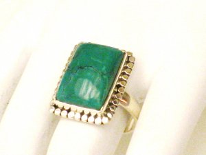 RG166       Turquoise Ring in Sterling Silver, Size 7