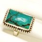 RG168       Turquoise Ring in Sterling Silver, Size 7