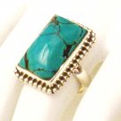 RG168       Turquoise Ring in Sterling Silver, Size 7