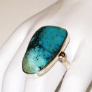 RG143       Turquoise Ring in Sterling Silver, Size 8