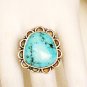 RG158       Turquoise Ring in Sterling Silver, Size 8