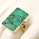 RG167       Turquoise Ring in Sterling Silver, Size 8