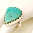 RG169       Turquoise Ring in Sterling Silver, Size 8