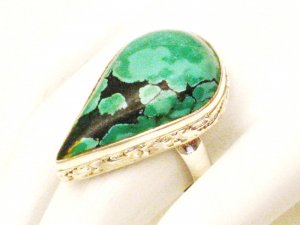 RG178       Turquoise Ring in Sterling Silver, Size 8