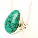 RG181       Turquoise Ring in Sterling Silver, Size 8
