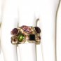 RG050       Mixed Stones  Ring in Sterling Silver, Size 6