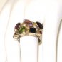 RG050 Mixed Stones Ring in Sterling Silver, Size 6