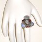 RG071       Mixed Stones  Ring in Sterling Silver, Size 9
