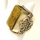 RG077       Agate Ring in Sterling Silver, Size 8