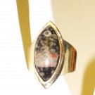 RG078       Agate Ring in Sterling Silver, Size 10