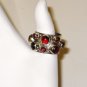 RG051       Garnet Ring in Sterling Silver, Size 6