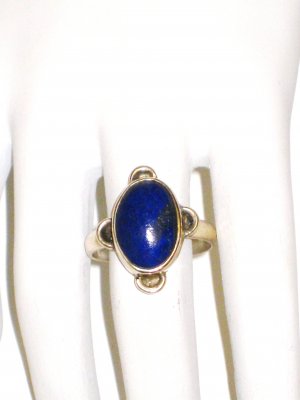 RG080       Lapis Lazuli Ring in Sterling Silver, Size 8