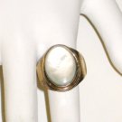 RG075       Mother of Pearl Ring in Sterling Silver, Size 9