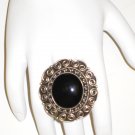 RG045       Onyx Ring in Sterling Silver, Size 6
