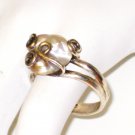 RG083       Pearl Ring in Sterling Silver, Size 9