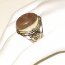 RG049       Rose Quartz Ring in Sterling Silver, Size 7